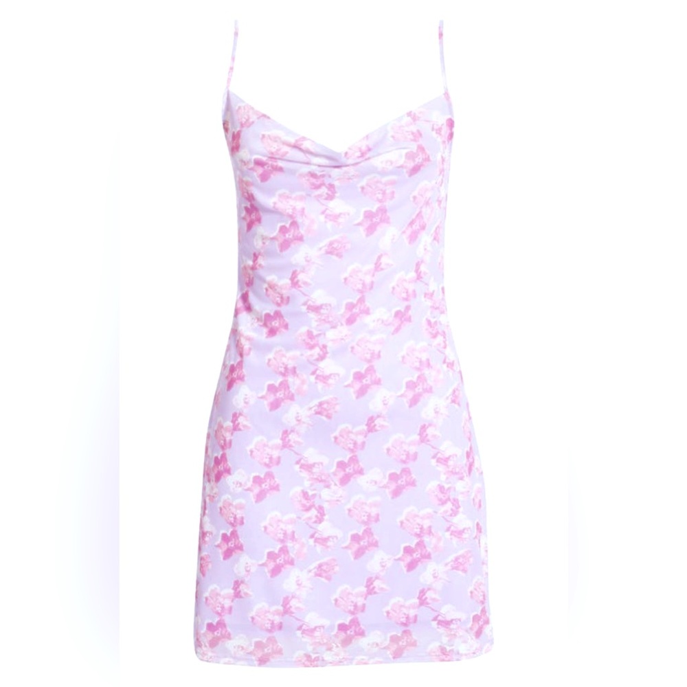 Cowl neck mesh minidress stretchy size 1X